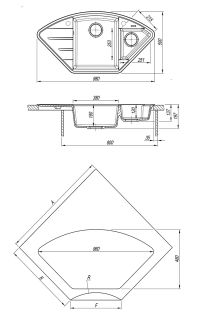 Кухонная мойка Lemark Irkana 980 9910048 шампань